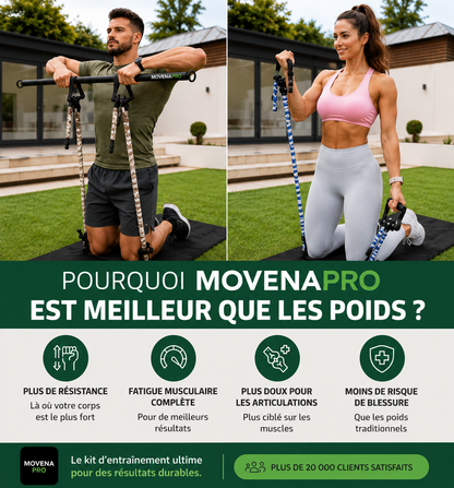 MovenaPro™ – Barre de Musculation & Bandes de Résistance